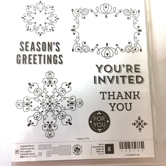 Stampin Up Cling Letterpress Holiday Stamps NWT - Picture 5 of 7